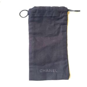 Soft black Chanel sunglasses pouch